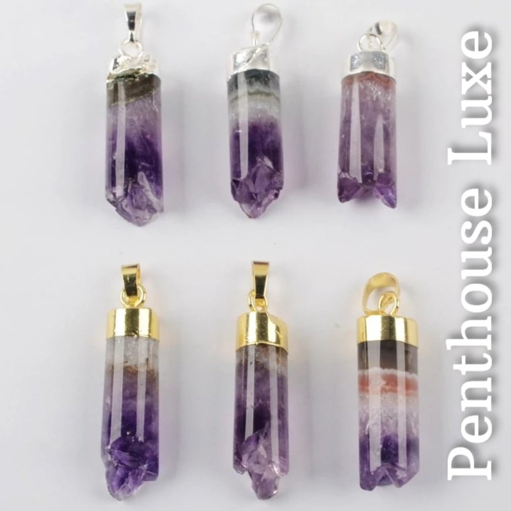 FINAL DAY!! REAL Amethyst Core Quartz Crystal Pendant Necklace - Picture 6 of 7